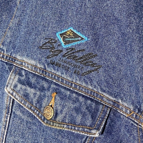 Vintage Western Concepts Big Valley Jamboree Denim Jean Jacket L - Picture 3 of 14